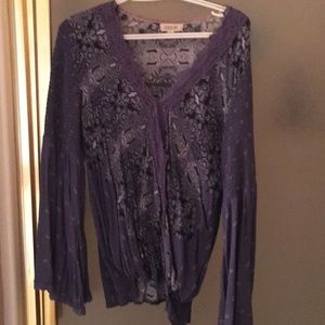Boho style shirt no holes or stains -hung to dry